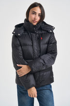 Piumino donna con cappuccio nero 211932183 002 RALPH LAUREN 