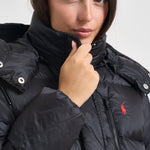 Piumino donna con cappuccio nero 211932183 002 RALPH LAUREN 