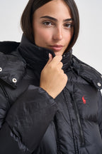 Piumino donna con cappuccio nero 211932183 002 RALPH LAUREN 