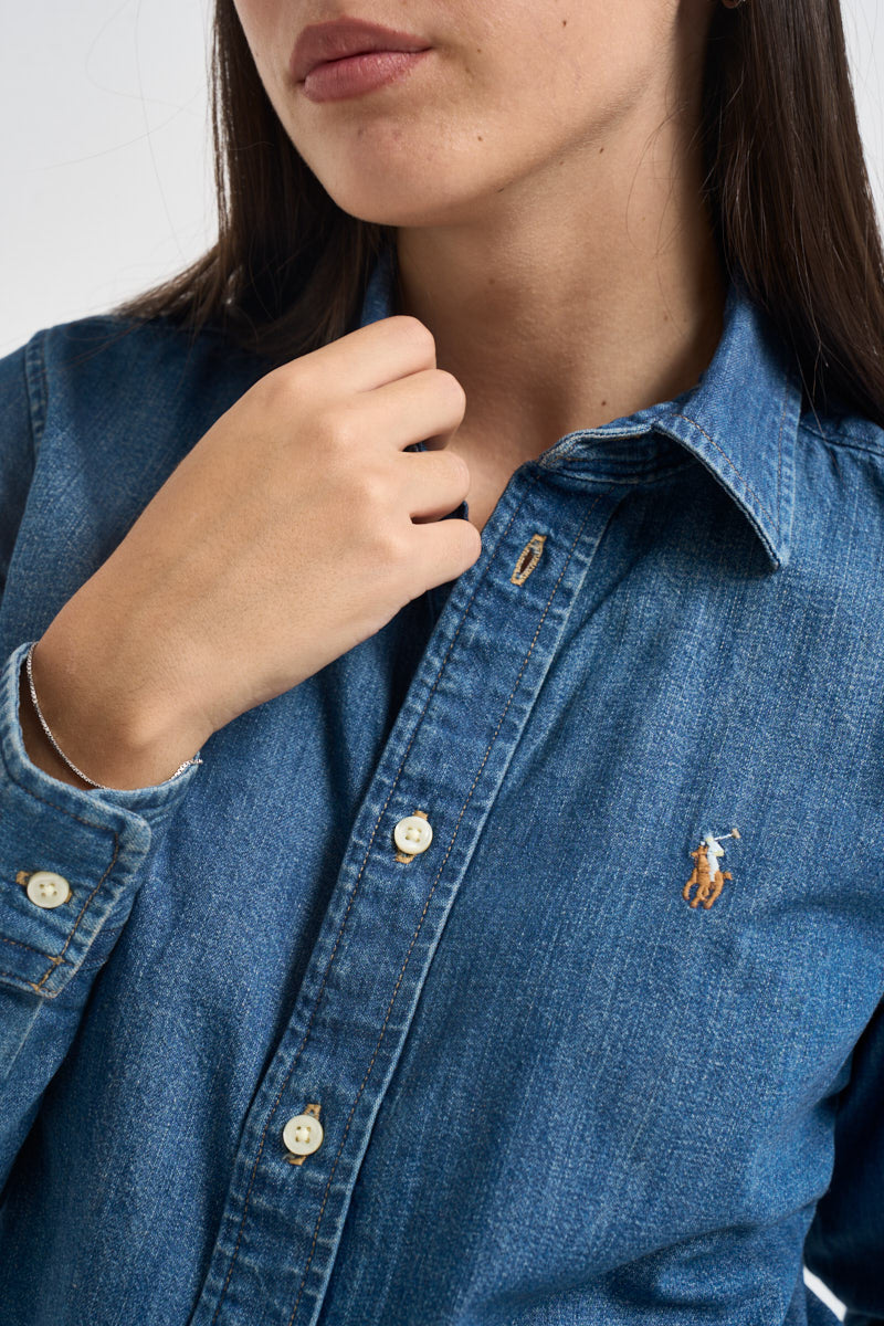 Camicia donna in denim scuro 211969458 001 RALPH LAUREN 