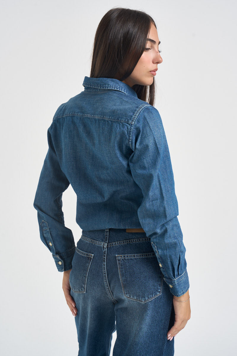 Camicia donna in denim scuro 211969458 001 RALPH LAUREN 