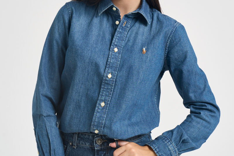 Camicia donna in denim scuro 211969458 001 RALPH LAUREN 