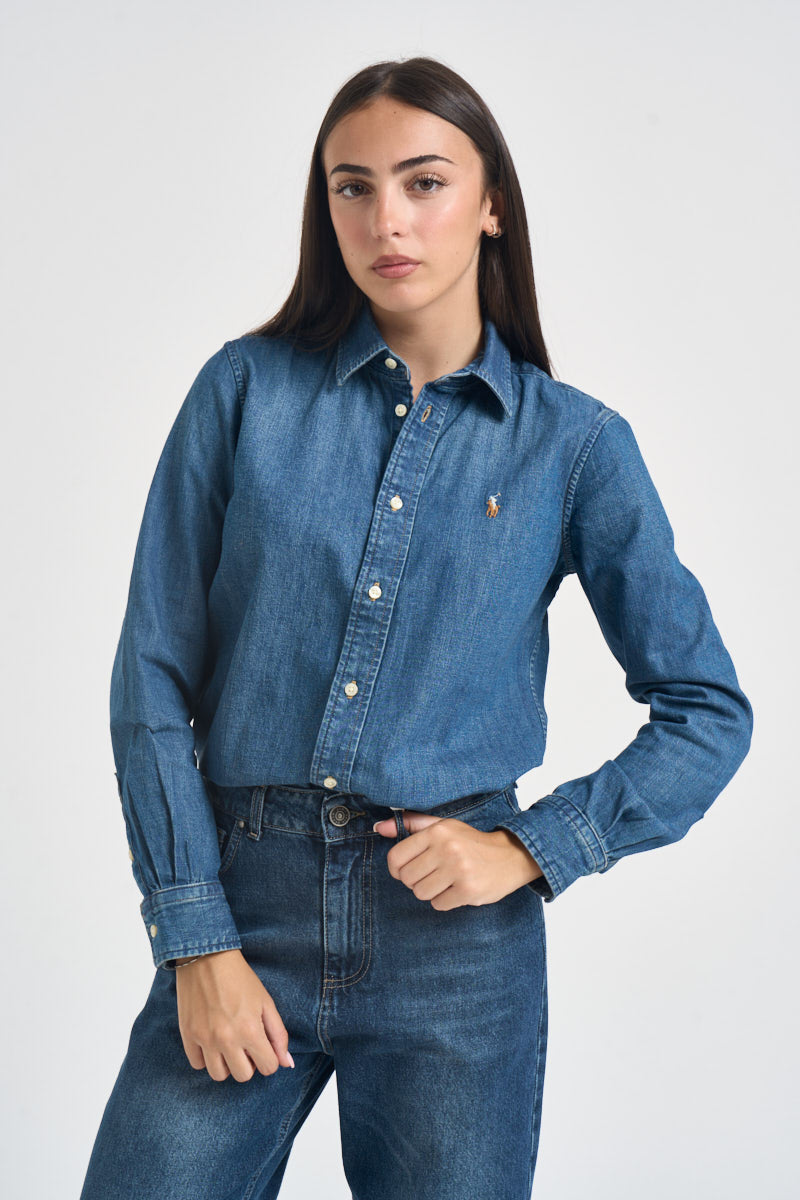 Camicia donna in denim scuro 211969458 001 RALPH LAUREN 