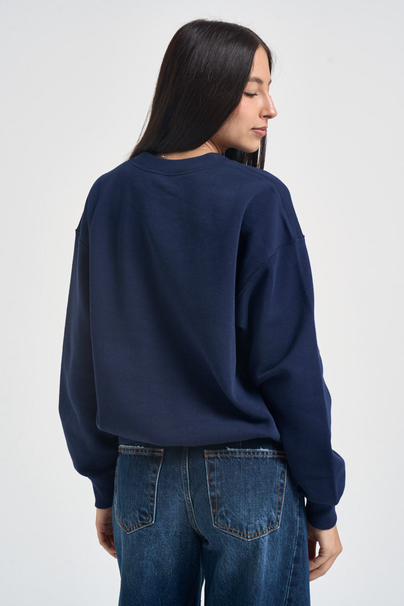 Felpa donna girocollo blu navy 211971697 002 RALPH LAUREN 
