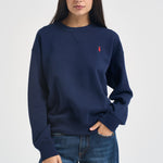 Felpa donna girocollo blu navy 211971697 002 RALPH LAUREN 