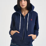 Felpa donna con cappuccio blu 211971699 002 RALPH LAUREN 