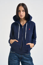 Felpa donna con cappuccio blu 211971699 002 RALPH LAUREN 