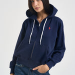 Felpa donna con cappuccio blu 211971699 002 RALPH LAUREN 