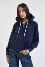 Felpa donna con cappuccio blu 211971699 002 RALPH LAUREN 