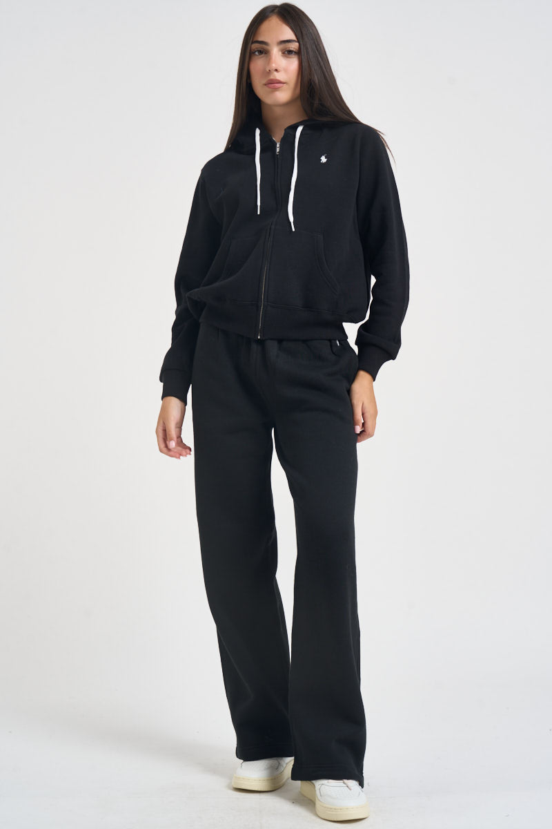 Felpa donna con cappuccio nera 211971699 003 RALPH LAUREN 