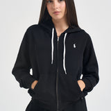 Felpa donna con cappuccio nera 211971699 003 RALPH LAUREN 