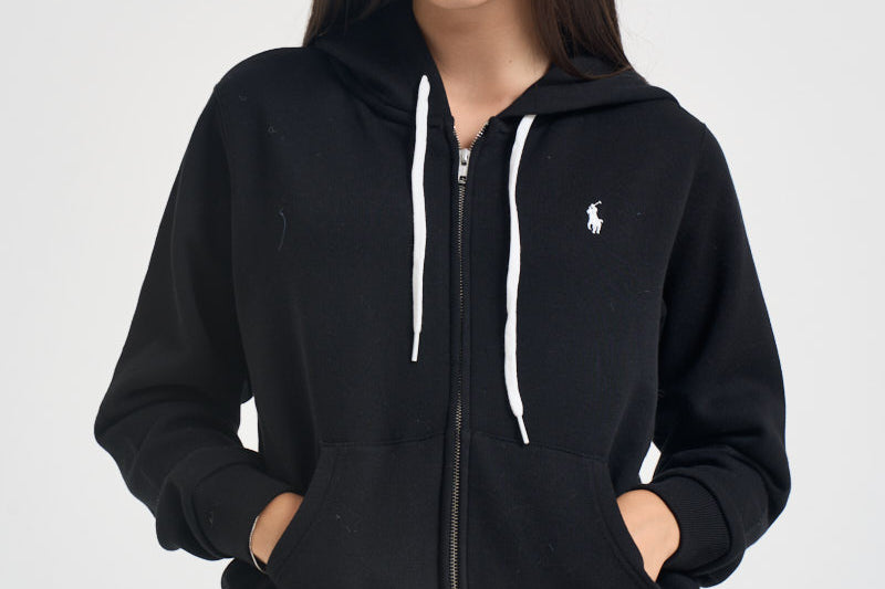 Felpa donna con cappuccio nera 211971699 003 RALPH LAUREN 