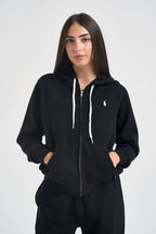 Felpa donna con cappuccio nera 211971699 003 RALPH LAUREN 
