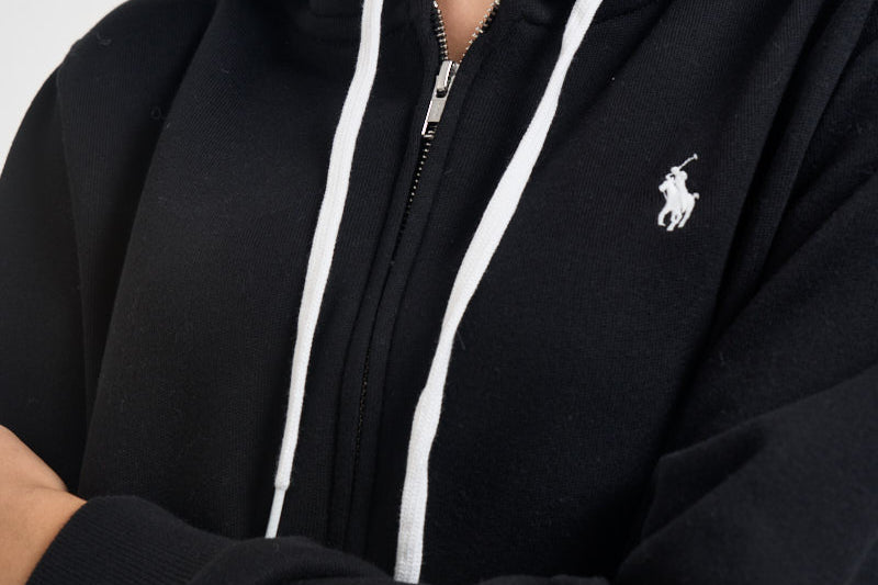 Felpa donna con cappuccio nera 211971699 003 RALPH LAUREN 