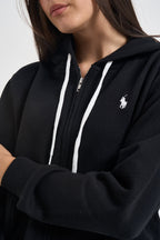 Felpa donna con cappuccio nera 211971699 003 RALPH LAUREN 