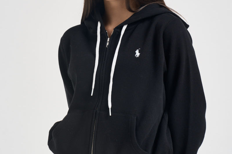 Felpa donna con cappuccio nera 211971699 003 RALPH LAUREN 