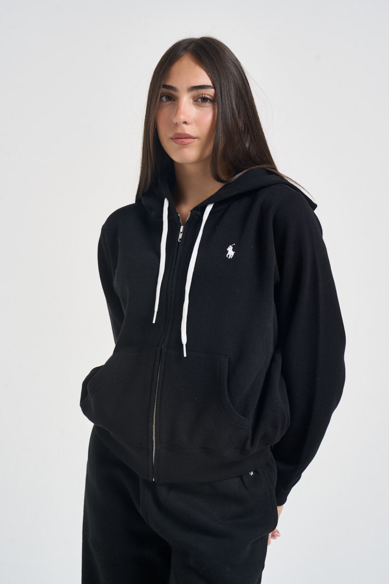 Felpa donna con cappuccio nera 211971699 003 RALPH LAUREN 