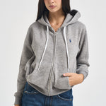 Felpa donna con cappuccio grigia 211971699 004 RALPH LAUREN 