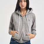 Felpa donna con cappuccio grigia 211971699 004 RALPH LAUREN 