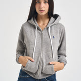 Felpa donna con cappuccio grigia 211971699 004 RALPH LAUREN 