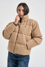 Piumino donna in maglia a trecce beige 211A10457 005 RALPH LAUREN 