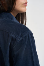 Camicia donna in velluto a coste blu navy 211A93203 008 RALPH LAUREN 