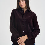 Camicia donna in velluto a coste bordeaux 211A93203 012 RALPH LAUREN 