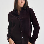 Camicia donna in velluto a coste bordeaux 211A93203 012 RALPH LAUREN 