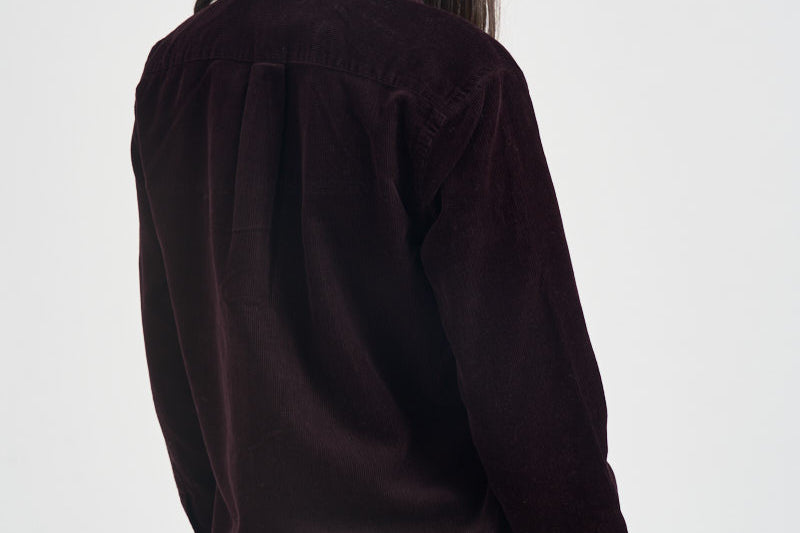 Camicia donna in velluto a coste bordeaux 211A93203 012 RALPH LAUREN 