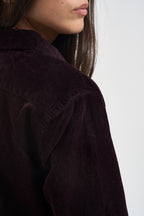 Camicia donna in velluto a coste bordeaux 211A93203 012 RALPH LAUREN 