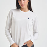 Maglia donna a maniche lunghe bianca 211B14604 006 RALPH LAUREN 