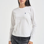 Maglia donna a maniche lunghe bianca 211B14604 006 RALPH LAUREN 