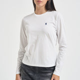 Maglia donna a maniche lunghe bianca 211B14604 006 RALPH LAUREN 