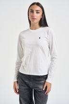 Maglia donna a maniche lunghe bianca 211B14604 006 RALPH LAUREN 