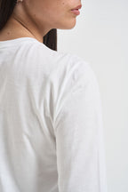 Maglia donna a maniche lunghe bianca 211B14604 006 RALPH LAUREN 