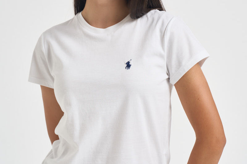 T-shirt donna girocollo bianca 211B14605 032 RALPH LAUREN 