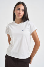 T-shirt donna girocollo bianca 211B14605 032 RALPH LAUREN 