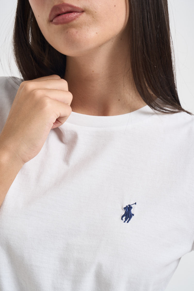 T-shirt donna girocollo bianca 211B14605 032 RALPH LAUREN 