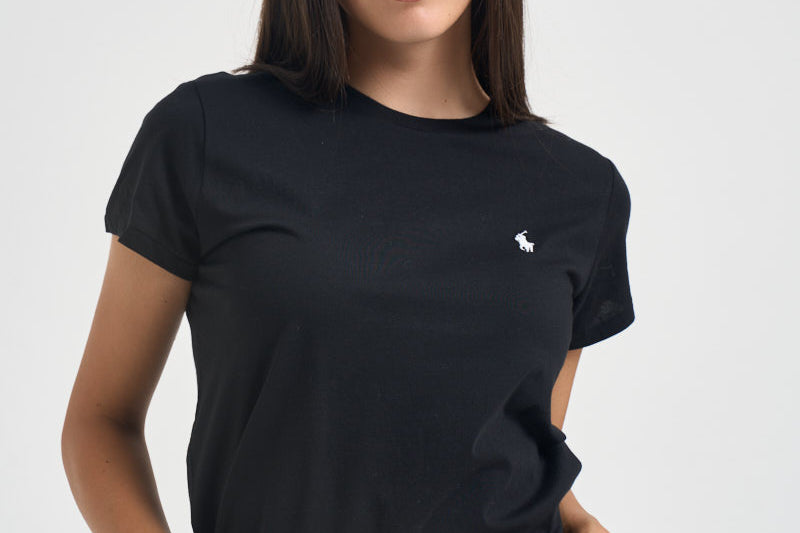 T-shirt donna girocollo nera 211B14605 033 RALPH LAUREN 