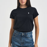 T-shirt donna girocollo nera 211B14605 033 RALPH LAUREN 