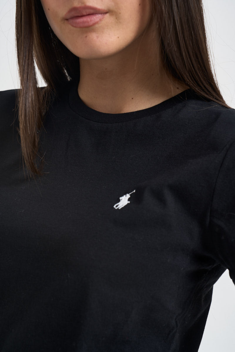 T-shirt donna girocollo nera 211B14605 033 RALPH LAUREN 