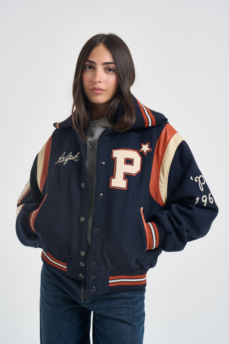 Bomber donna fantasia blu navy 211B16685 001 RALPH LAUREN 