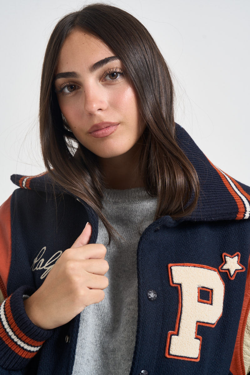 Bomber donna fantasia blu navy 211B16685 001 RALPH LAUREN 