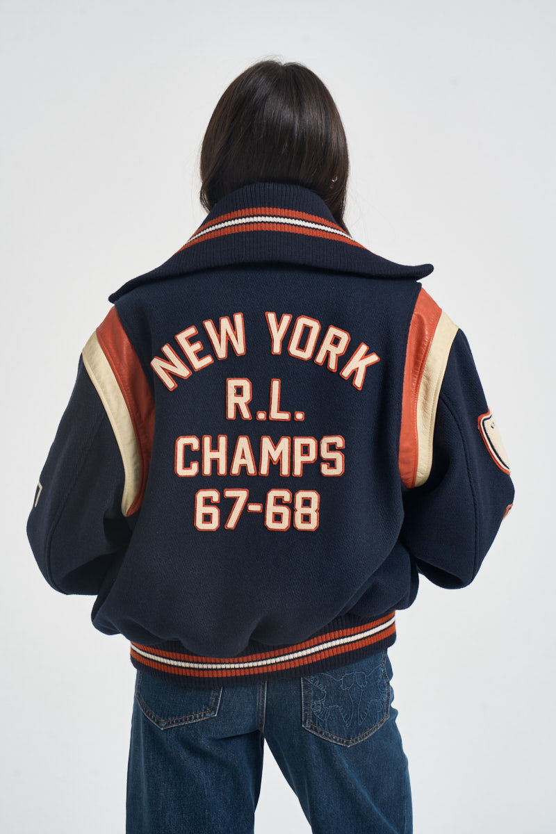 Bomber donna fantasia blu navy 211B16685 001 RALPH LAUREN 