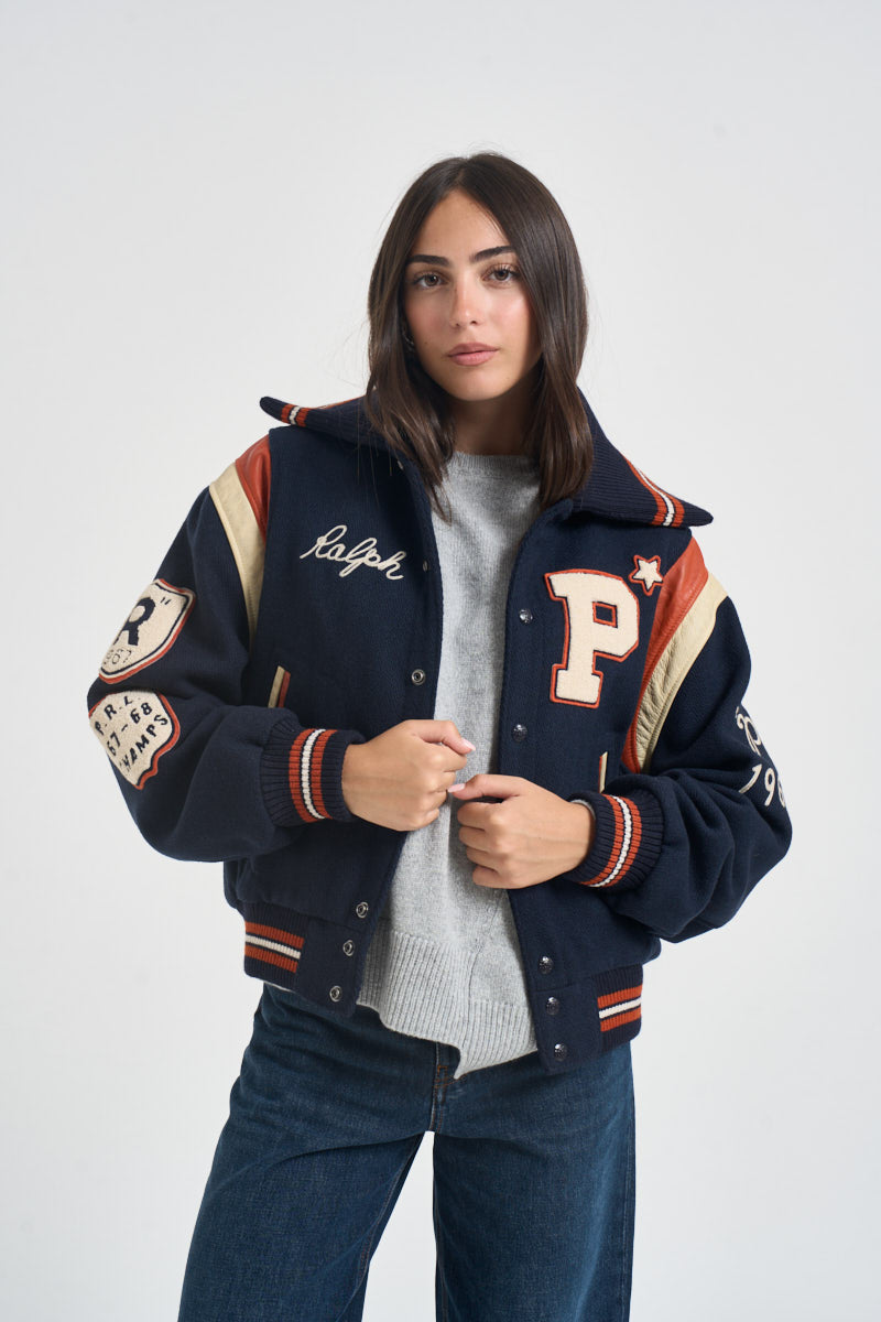 Bomber donna fantasia blu navy 211B16685 001 RALPH LAUREN 