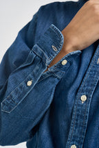 Camicia donna ampia in denim blu 211B17146 001 RALPH LAUREN 