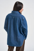 Camicia donna ampia in denim blu 211B17146 001 RALPH LAUREN 