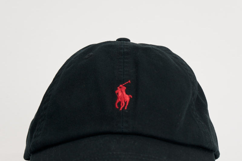 Cappello uomo baseball nero con logo rosso 710548524 012 RALPH LAUREN 