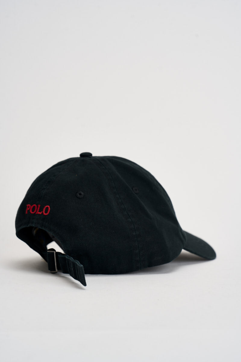 Cappello uomo baseball nero con logo rosso 710548524 012 RALPH LAUREN 