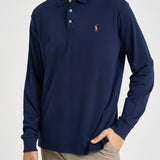 Polo uomo manica lunga blu 710671785 001 RALPH LAUREN 